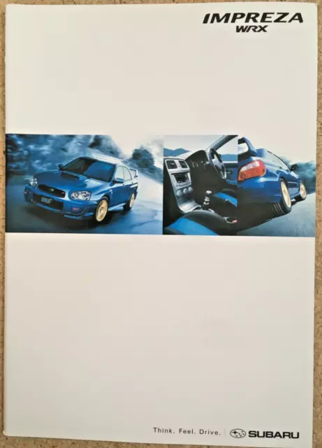 Brochure Catalog Subaru Impreza WRX STI GDB Blobeye 2nd Generation 2002 Japan