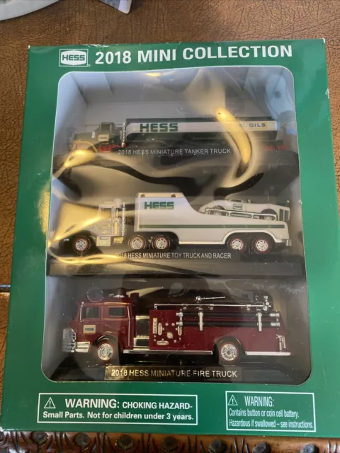 NEW 2018 Hess Mini Collection Hess Tanker, Hess Firetruck Hess Toy Truck & Racer