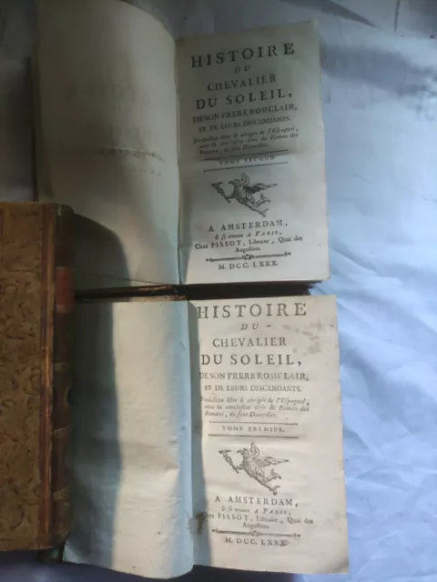 livre ancien- Histoire du Chevalier Du Soleil - 1780 Tome Premier Et Tome Second