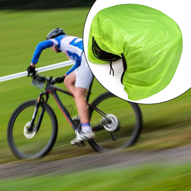 Housse De Pluie Vélo 35L - Imperméable Avec Bandes Réfléchissantes, Vert Fluo