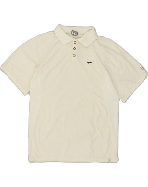NIKE Boys Fit Dry Loose Fit Polo Shirt 13-14 Years XL White Polyester ZG01
