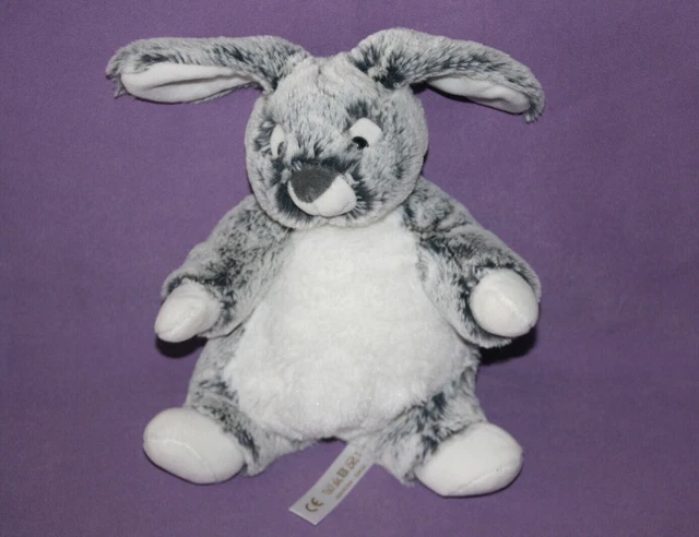Simba Toys Nicotoy  Doudou Peluche Lapin Blanc Gris Chine Etat Neuf