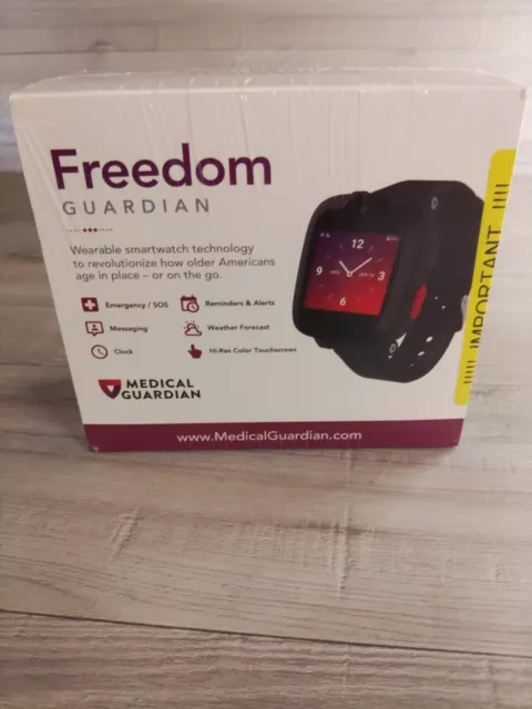 Freedom Guardian Wearable smartwatch technology messaging, emergency SOS.
