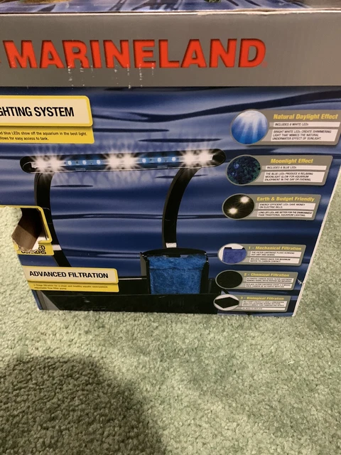 Marineland Contour 3 aquarium Kit 3 Gallons Beta Tank, Fish Tank, Kids Aquarium 3