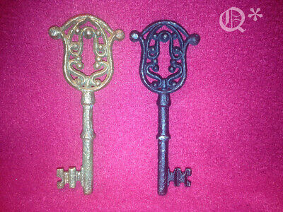 2 Ornate Cast Iron Skeleton Keys 1