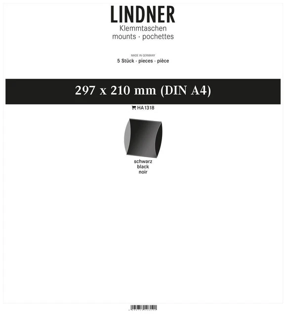 Lindner Blockstreifen Schwarz HA1318 Neu