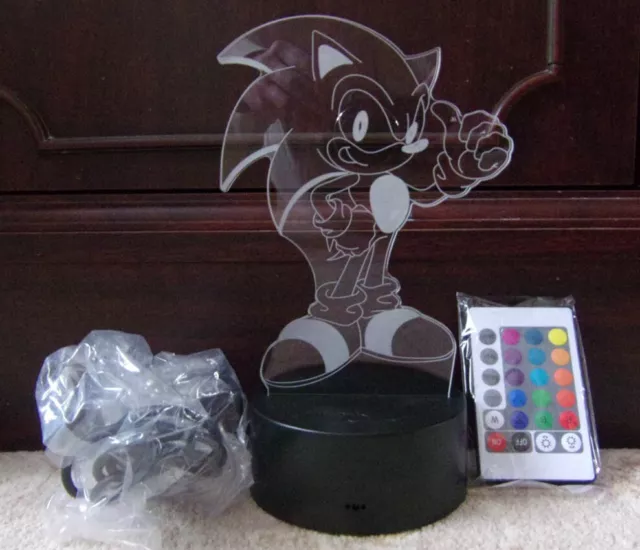 Sonic the hedgehog 3d multicolor lamp light