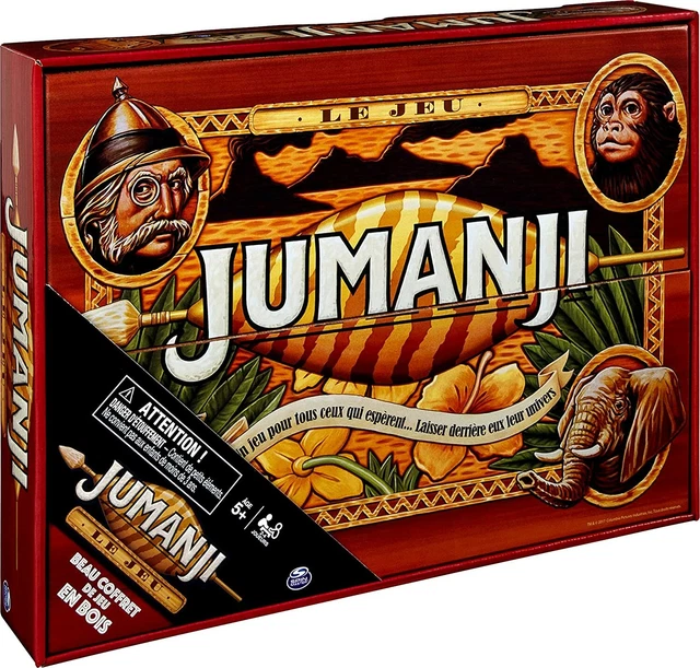 JUMANJI Whole Family Board Game Beautiful Wooden Box Retro Edition