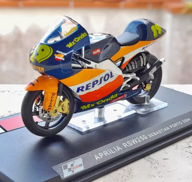 🔹🔹🔹Aprilia Rsw 250 Porto 2004 Collezione Moto Gp 1 :24 🔹🔹🔹