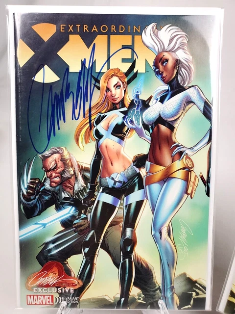 J Scott Campbell Signed Extraordinary X-Men 1 & Uncanny X-Men 1 Variant Comics 2