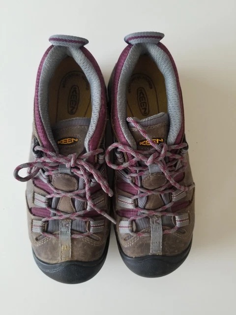 Keen Utility Steel Store Work Shoes Womens Size8 Brown Purple F2413-18