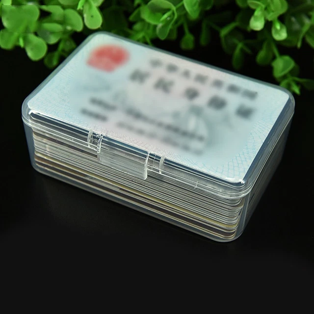Lot De 5 Boîtes De Rangement Transparentes – 10,3 X 7,4 X 2,5 Cm – Pour Cartes Bancaires, Cartes à Collectionner, Accessoires