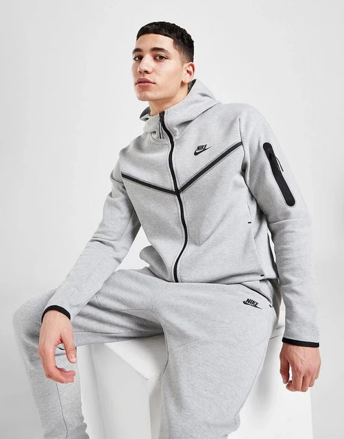 Nike Tech Fleece Full Zip Giacca Con Cappuccio E Zip  Felpa Cu4489 063 Grigio