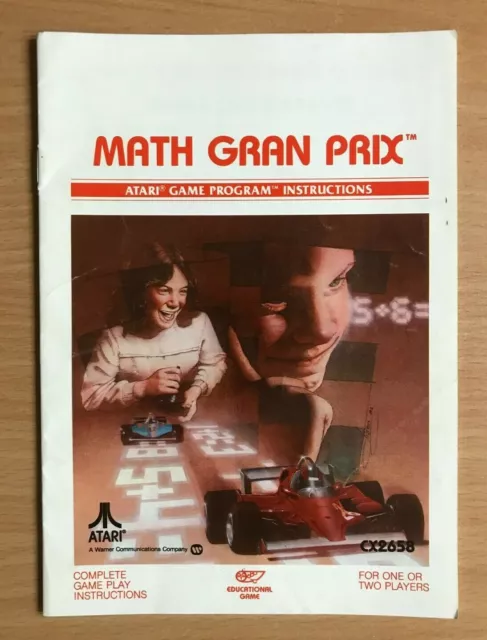 ATARI 2600 - MATH GRAN PRIX - Instruction Manual