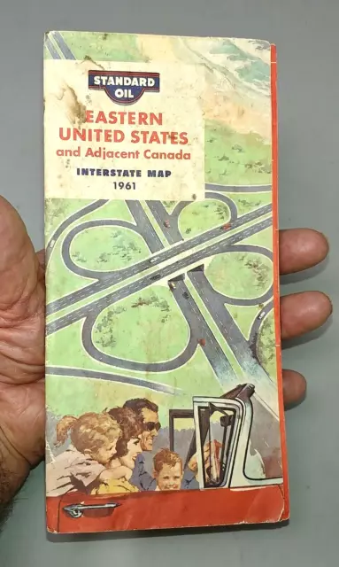 1961 Standard Oil Eastern United States & Canada Road Map (fair condition)