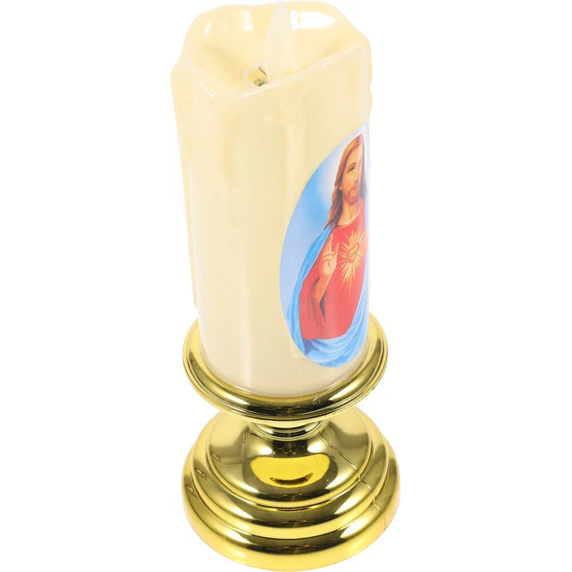 Mikasa Candela LED Realistica Con Fiamma Tremolante | 7,6x10,2 Cm | Timer 5 Ore | Effetto Cera Naturale