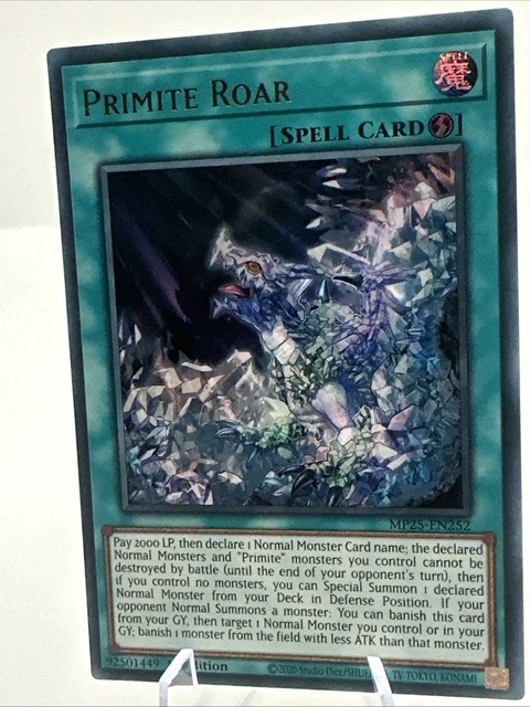 YU GI OH 2025 Mega-Pack Primite Roar 1st Ed Near Mint Ultra Rare MP25 ...