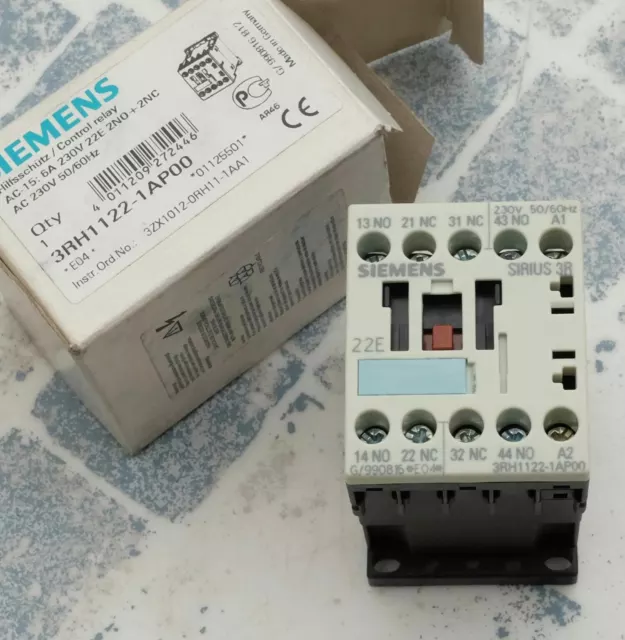 Siemens 3RH1122-1AP00 Contacteur auxiliaire 22E 230V 2NO+2NC Sirius