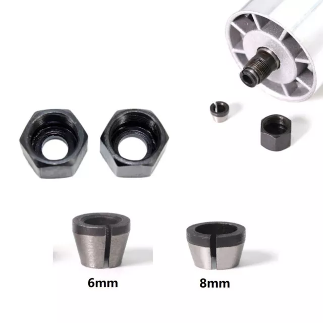 Set 4 pz ad alta resistenza punta router Collet Chuck con dado per taglio incisi
