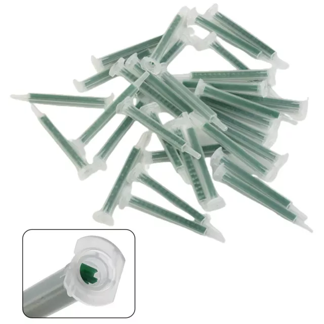50X Plastic F6-16 AB Glue Resin Static Mouth Mixing 16 Nozzles Tube 83mm AU NEW 2