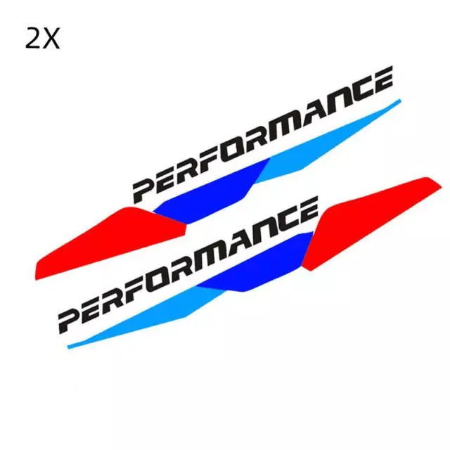 2X Stickers Bmw M Performance 28cm x 4,5cm Noir autocollant de pare-chocs avant