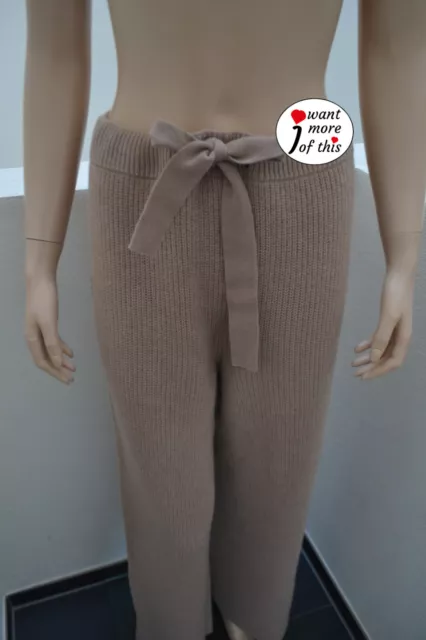 Wolford Aurora Wool weite Passform Hose Trousers kamut beige Small 3