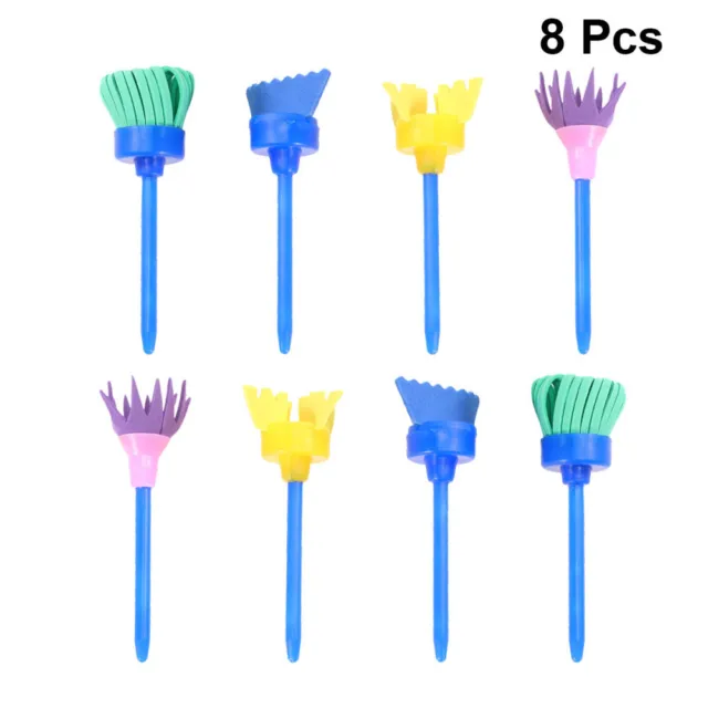 8 pz set di spazzole per pittura di spugne fai da te reggiseno rotoli da pittura bambini