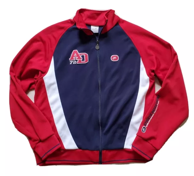 Giacca da pista VINTAGE NIKE AD72 da uomo L '03 ristampa del '72 OG rosso bianco blu