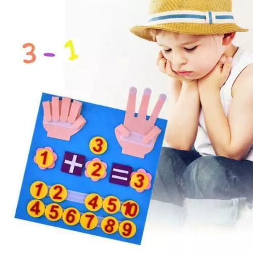 Kid Toys Felt Finger Numbers Math Counting Learning Toddler Children