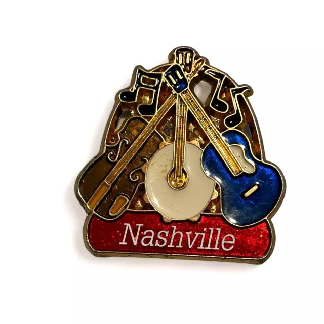 Nashville Tennessee Magnet Guitar Fiddle Violin Banjo Music Notes Instruments