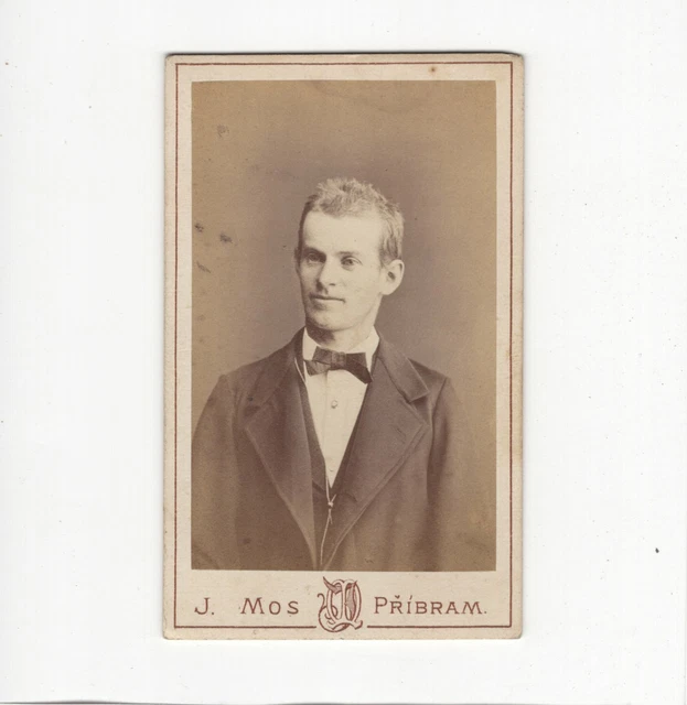 J. Mos CDV Foto Herrenportrait - Pribram 1870er