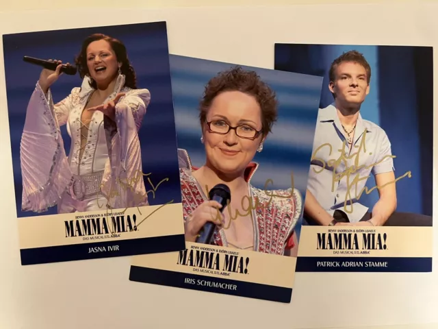 Musical Mamma Mia 3 Autogrammkarten