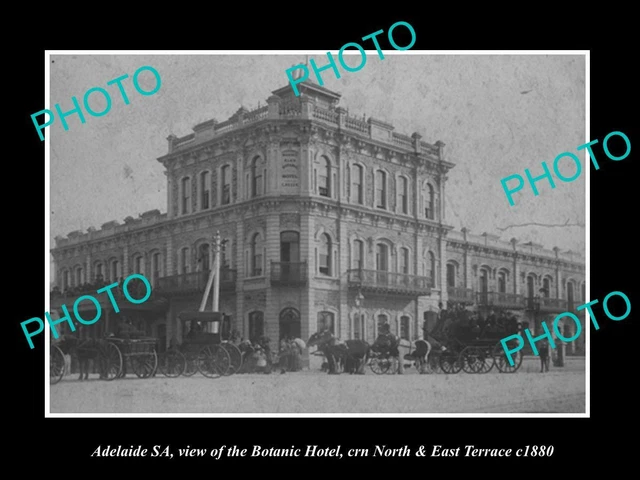 OLD POSTCARD SIZE PHOTO OF ADELAIDE SA THE BOTANIC HOTEL ON NORTH Tce c1880