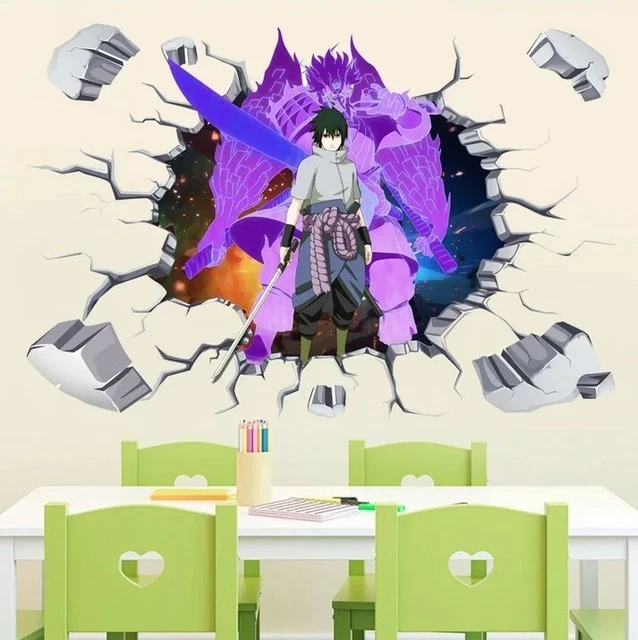 Stickers Dragon Ball Super - Autocollant Mural Goku Sayan Blue 50x70 Cm, Effet 3D, Auto-adhésif