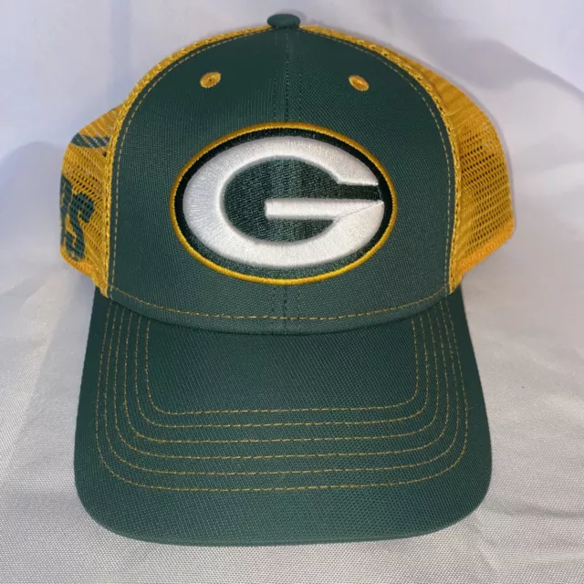 NWOT GREEN BAY PACKERS Football NFL Snapback TRUCKER Mesh Back Baseball Hat Cap