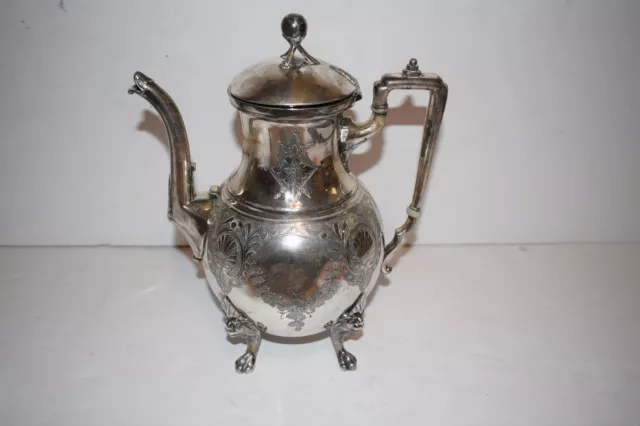 Vintage Silverplate ? 10" Coffee/ Tea Pot  (Rtg21)