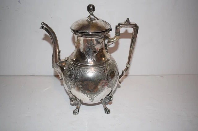 Vintage Silverplate ? 10" Coffee/ Tea Pot  (Rtg21)
