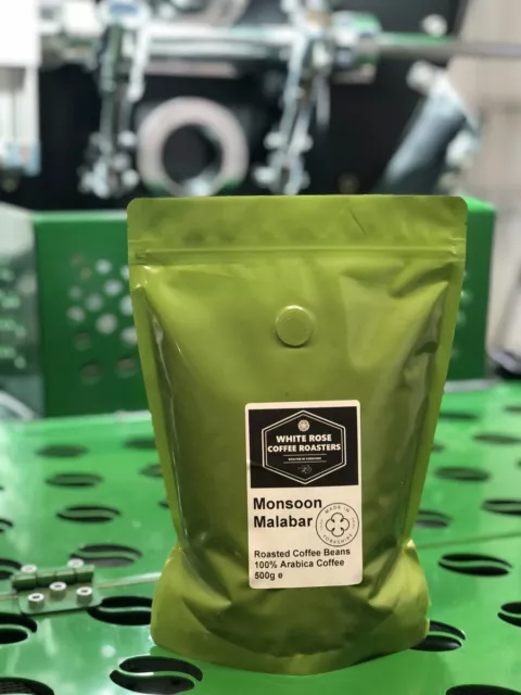 Monsoon Malabar Arabica Roasted Coffee Beans ideal for bean to cup machines (1kg 2
