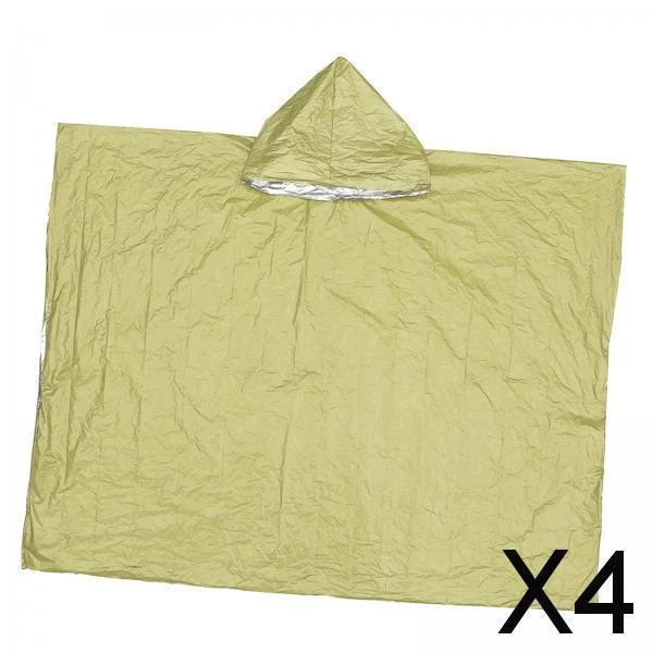 Lot De 2 Ponchos D'urgence Préparé4x - Vert - Neufs