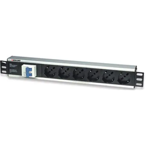 Techly Professional Multipresa per rack 19'' 6 posti con magnetotermico