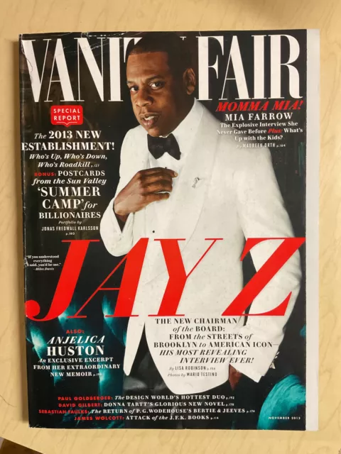 november 2013 Vanity Fair Magazine Jay Z cover + Mia Farrow + Cobie Smulders