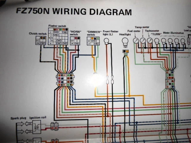 YAMAHA COLOR WIRING Diagram Schematic 1986 FZX700S FZX700SC #F $27.45