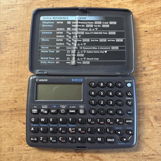 CANON ZX-2000 ELECTRONIC Organiser Scientific Calculator Vintage