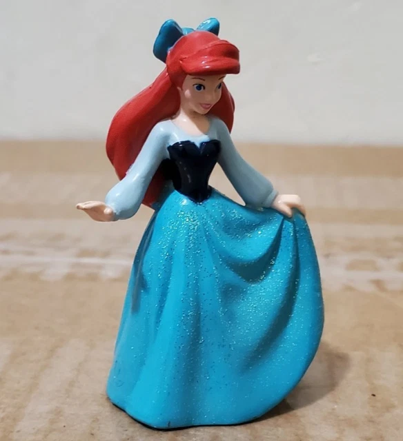 DISNEY PRINCESS LITTLE Mermaid Ariel Glitter Blue Dress Mini Figure  Figurine Toy $19.99 - PicClick