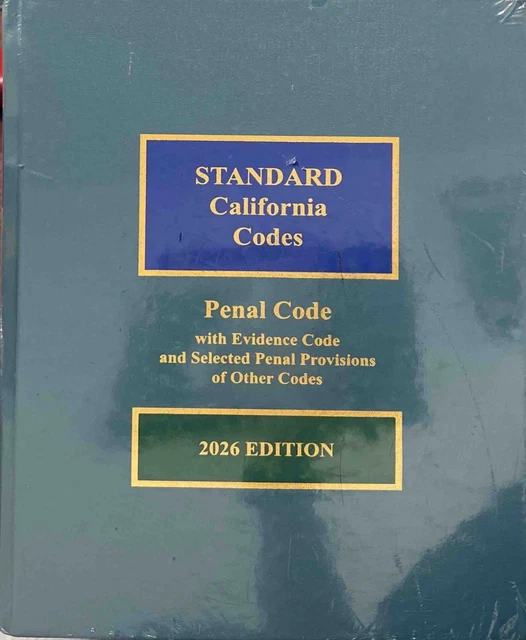 California Code STANDARD CALIFORNIA CODES Penal Code 2026 Edition Hardcover £193.61 ...