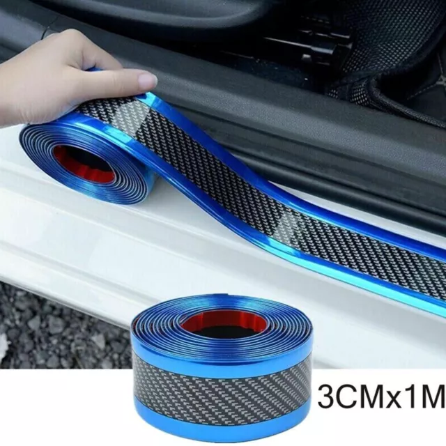 Bande de protection de seuil de porte de voiture (3M * 5CM, bleu