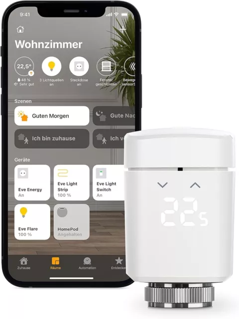 Eve Thermo Smart Heizkörper-Thermostat Heizungssteuerung HomeKit