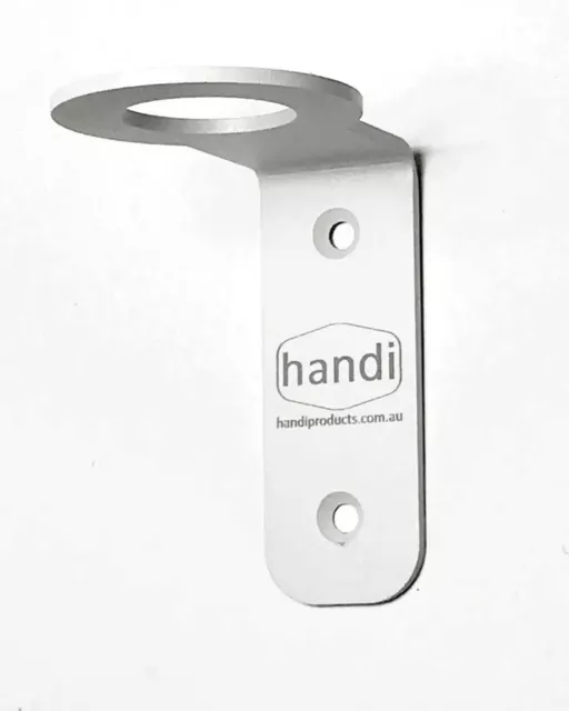 Pump Bottle Holder WHITE Hand Liquid Soap Sanit Wall Bracket Dispenser