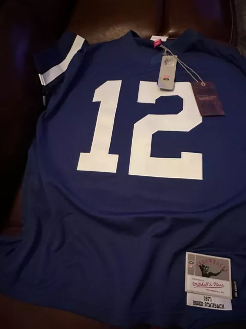Dallas Cowboys Roger Staubach #12 Mitchell & Ness Royal 1971 NFL Legacy Jersey