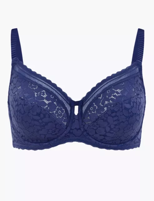 EX MARKS & Spencer Total Support All Over Fleur Lace Full Cup Bra